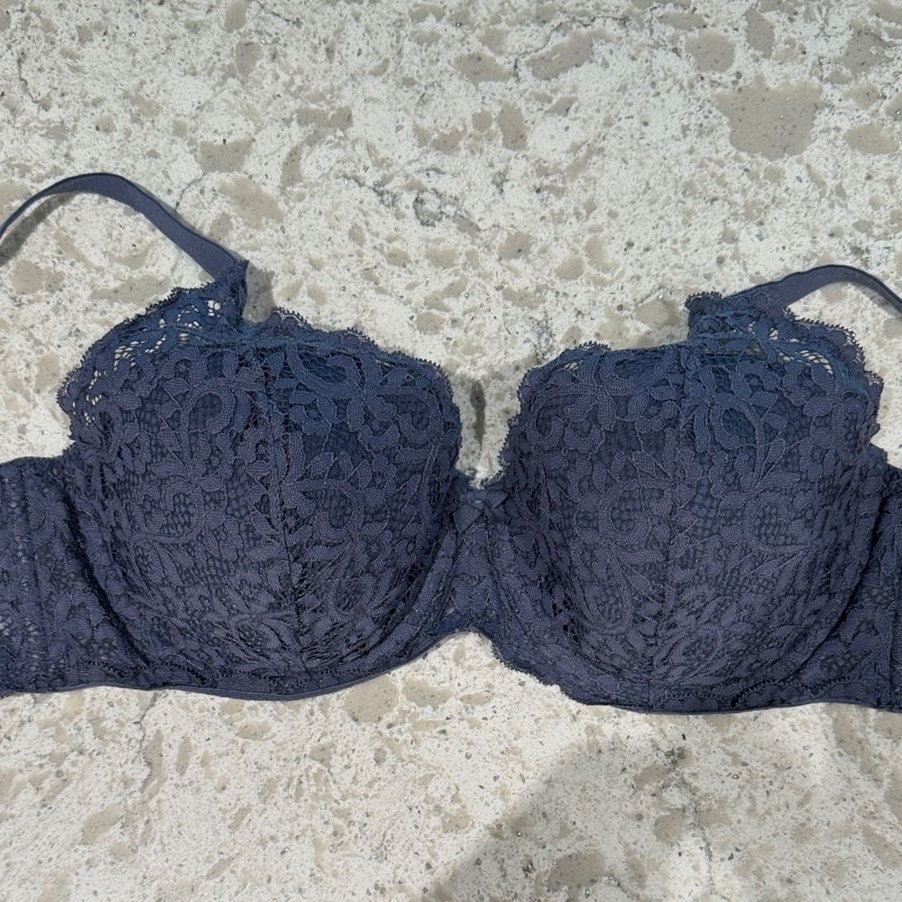 Victoria's Secret Lace Underwire Bra - Slate Blue
